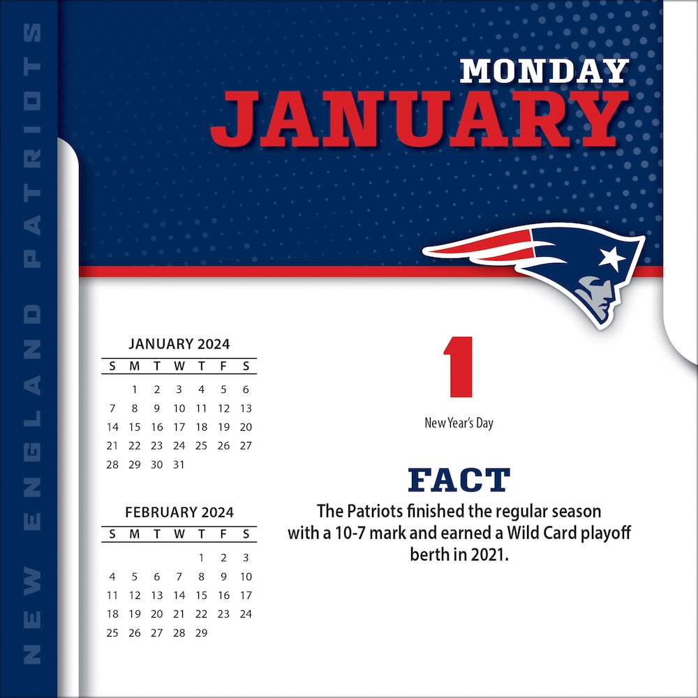 New England Patriots 2024 NFL Page-A-Day Box Calendar