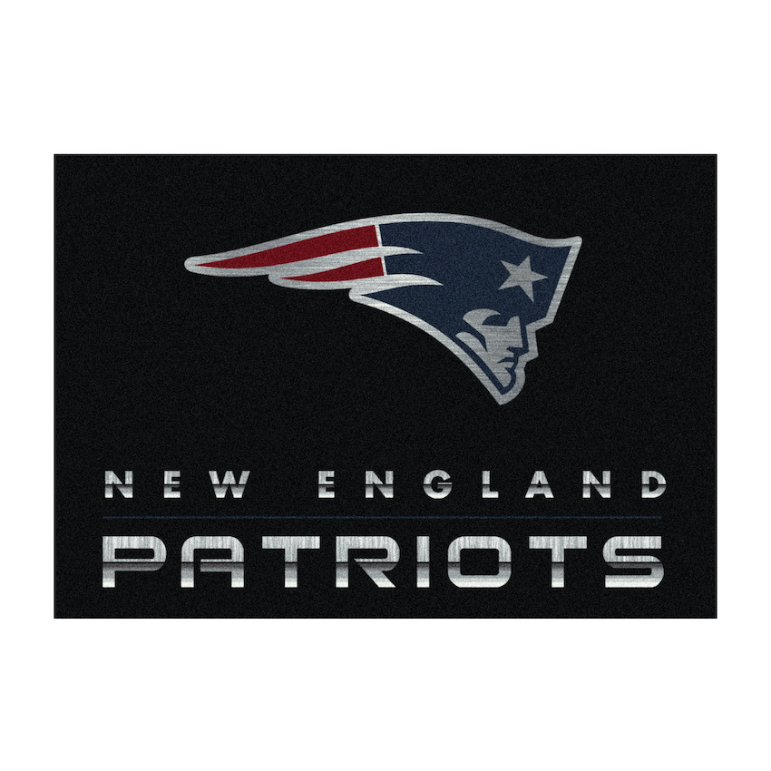 New England Patriots 4 X 6 CHROME Rug