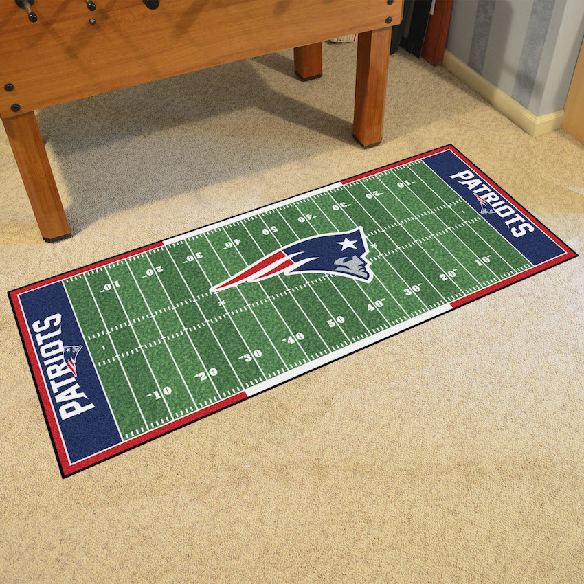 New England Patriots 30 x 72 Football Field Carpet Runner