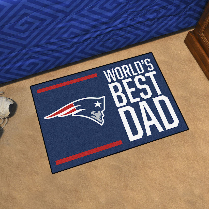 New England Patriots 20 x 30 WORLDS BEST DAD Floor Mat