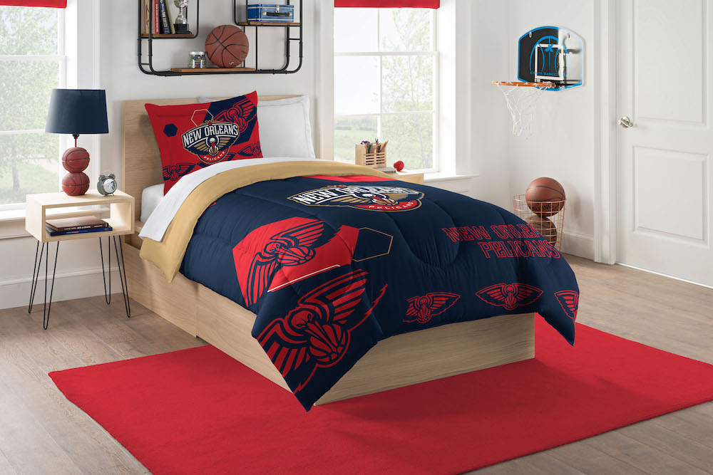 New Orleans Pelicans Twin Comforter Set with Sham