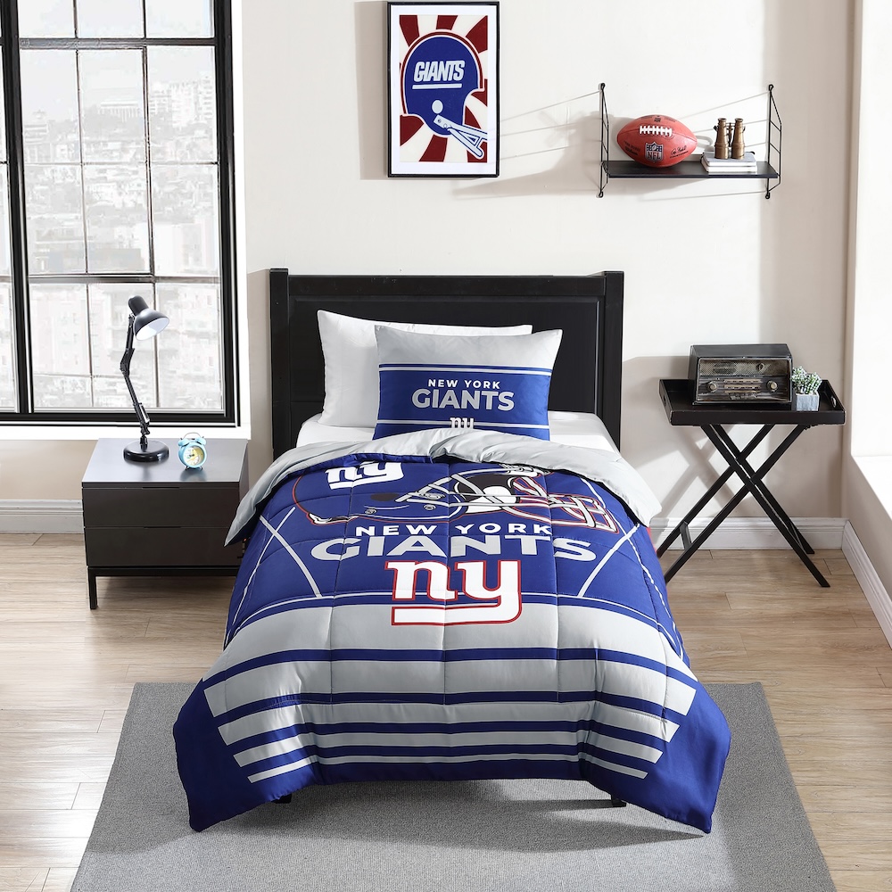 New York Giants Twin Comforter Set with Sham