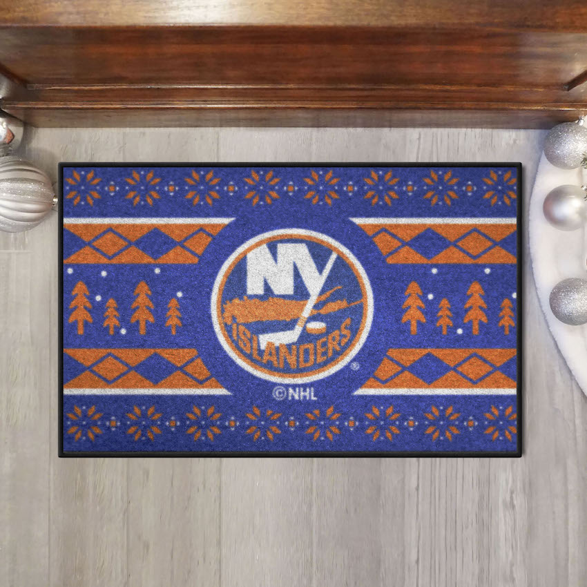 New York Islanders HOLIDAY SWEATER 20 x 30 STARTER Floor Mat