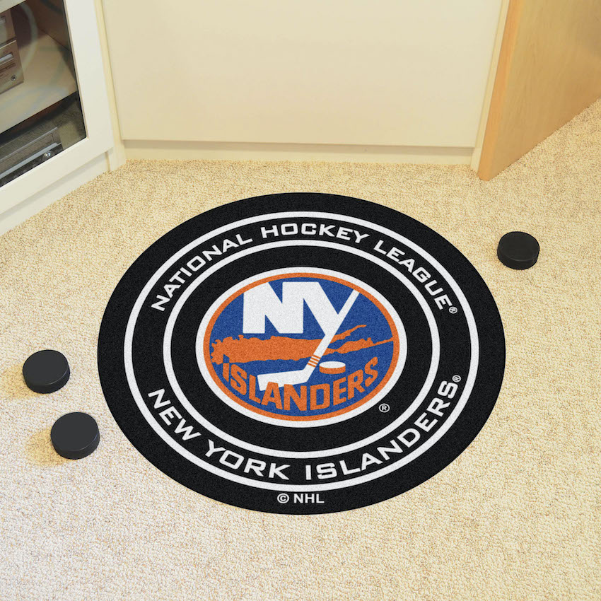 New York Islanders Round Hockey Puck Mat