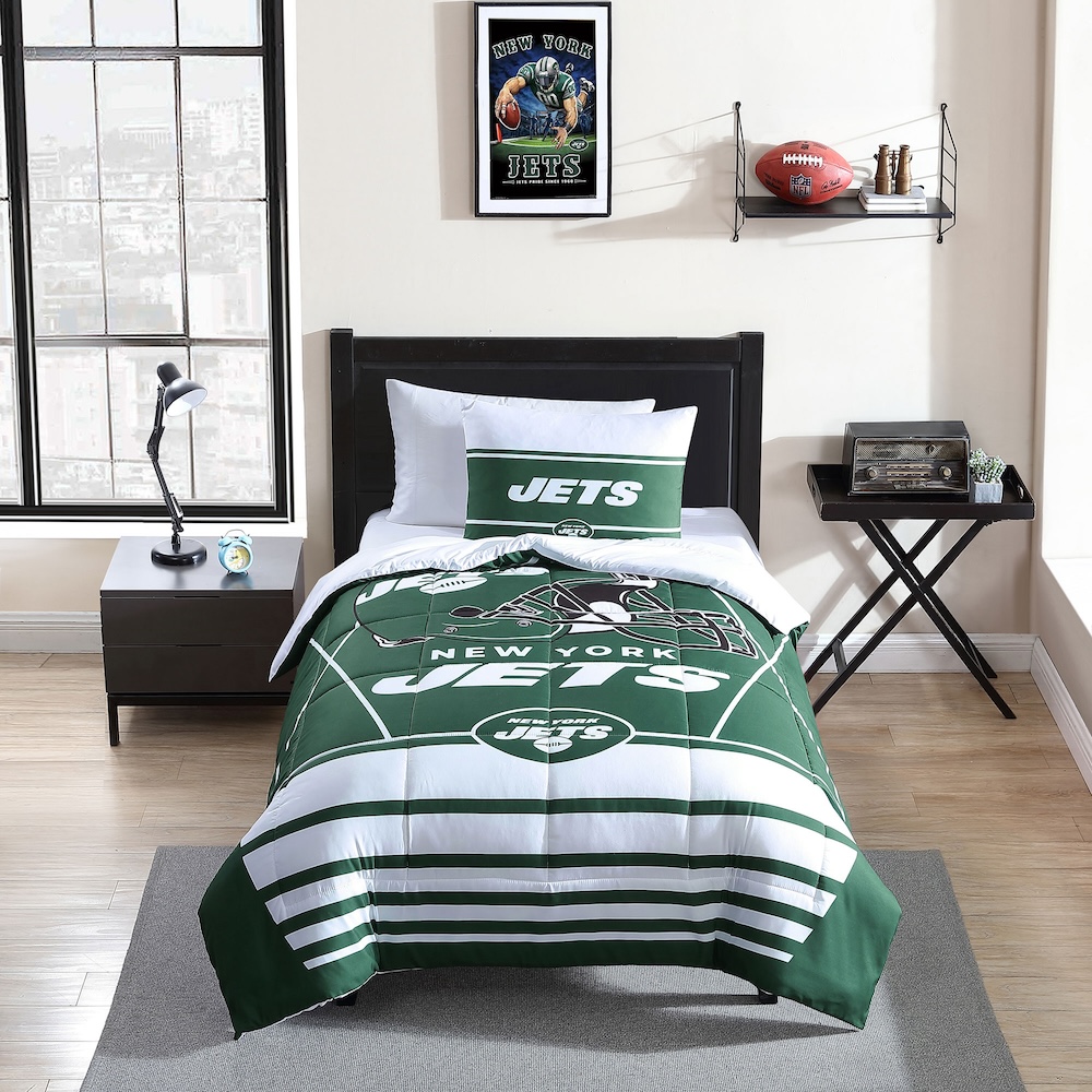 New York Jets Twin Comforter Set with Sham
