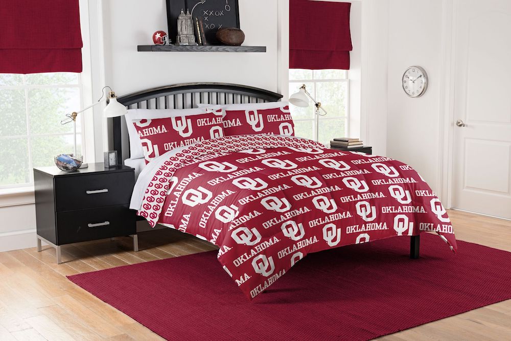 Oklahoma Sooners QUEEN Bed in a Bag Set