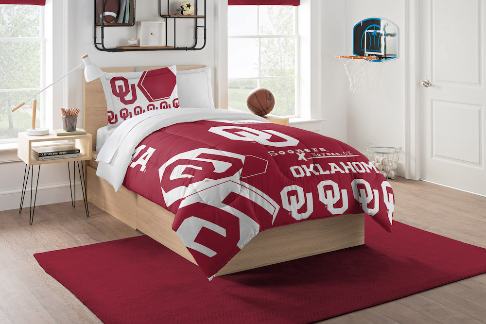 Oklahoma Sooners Twin Comforter Set with Sham