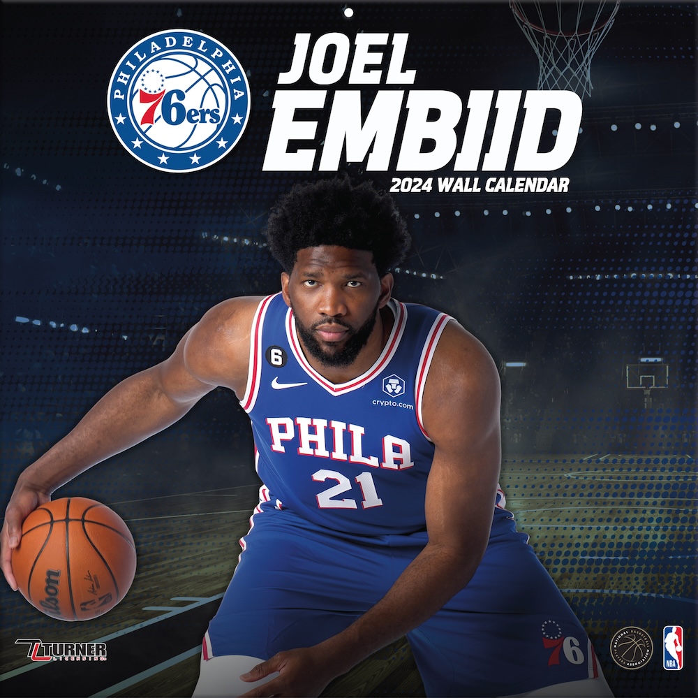 Philadelphia 76ers Joel Embiid 2022 NBA Wall Calendar