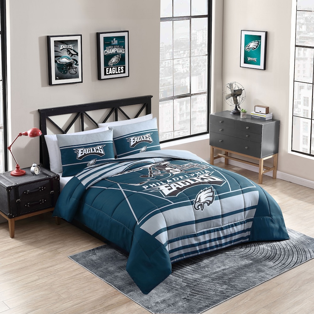 Philadelphia Eagles QUEEN/FULL size Comforter and 2 Shams