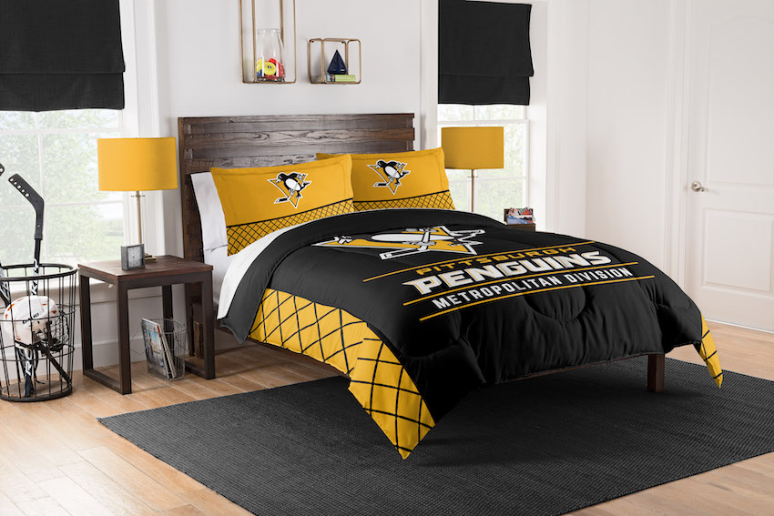 Pittsburgh Penguins KING size Comforter and 2 Shams