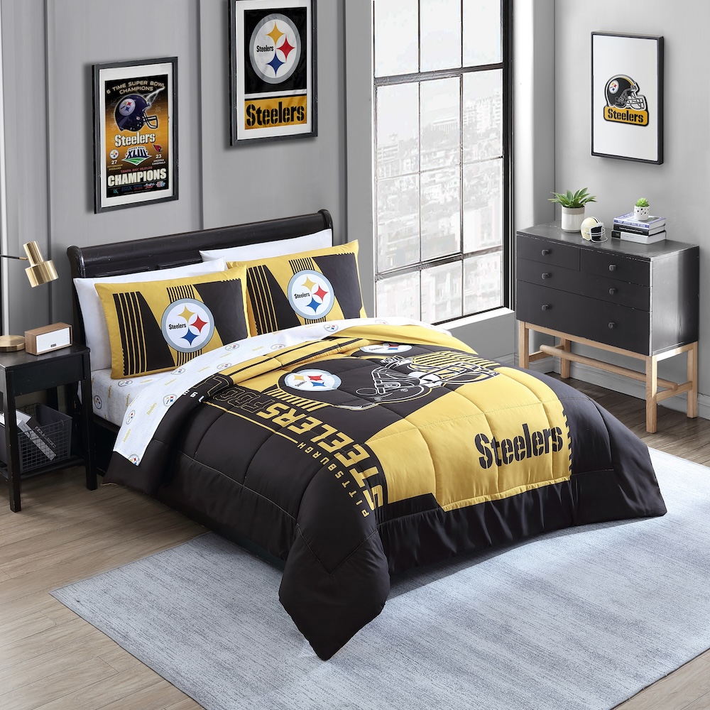 Pittsburgh Steelers QUEEN Bed in a Bag Set