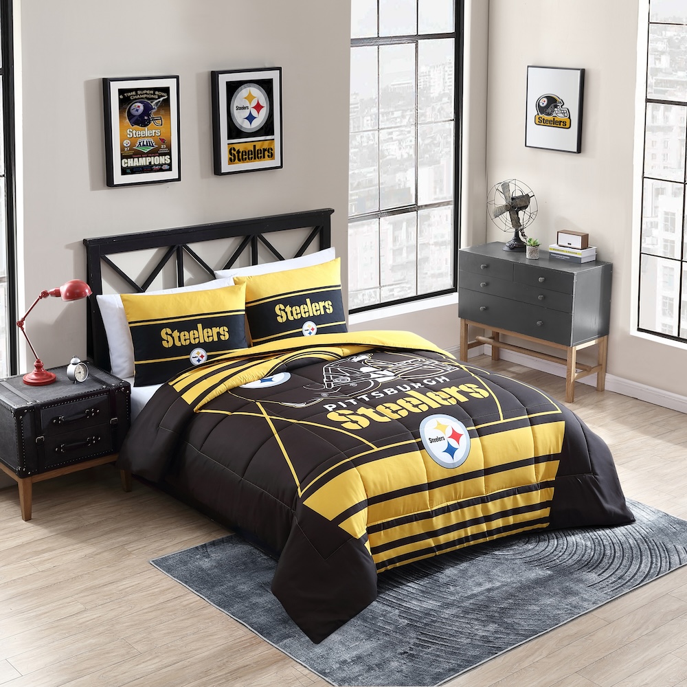 Pittsburgh Steelers QUEEN/FULL size Comforter and 2 Shams