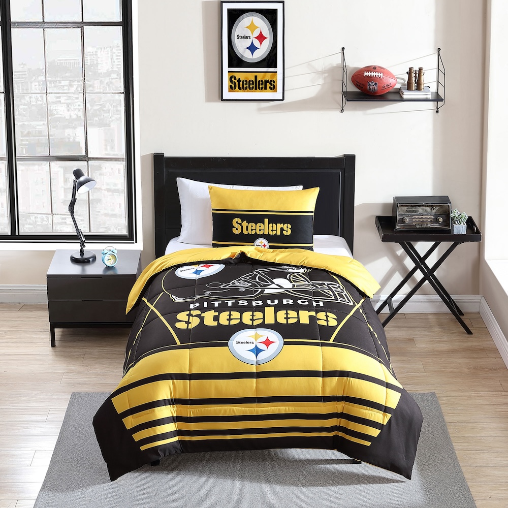 Pittsburgh Steelers Twin Comforter Set with Sham