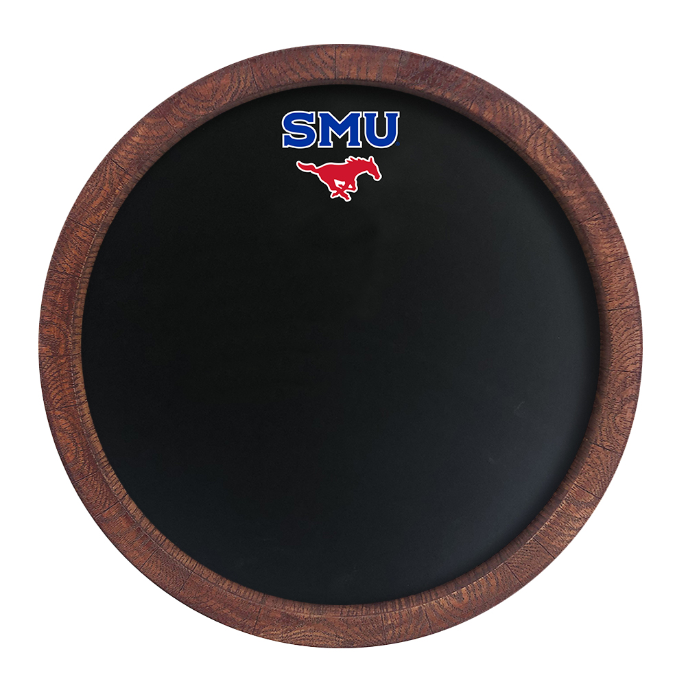 SMU Mustangs Chalkboard FAUX Barrel Top Sign