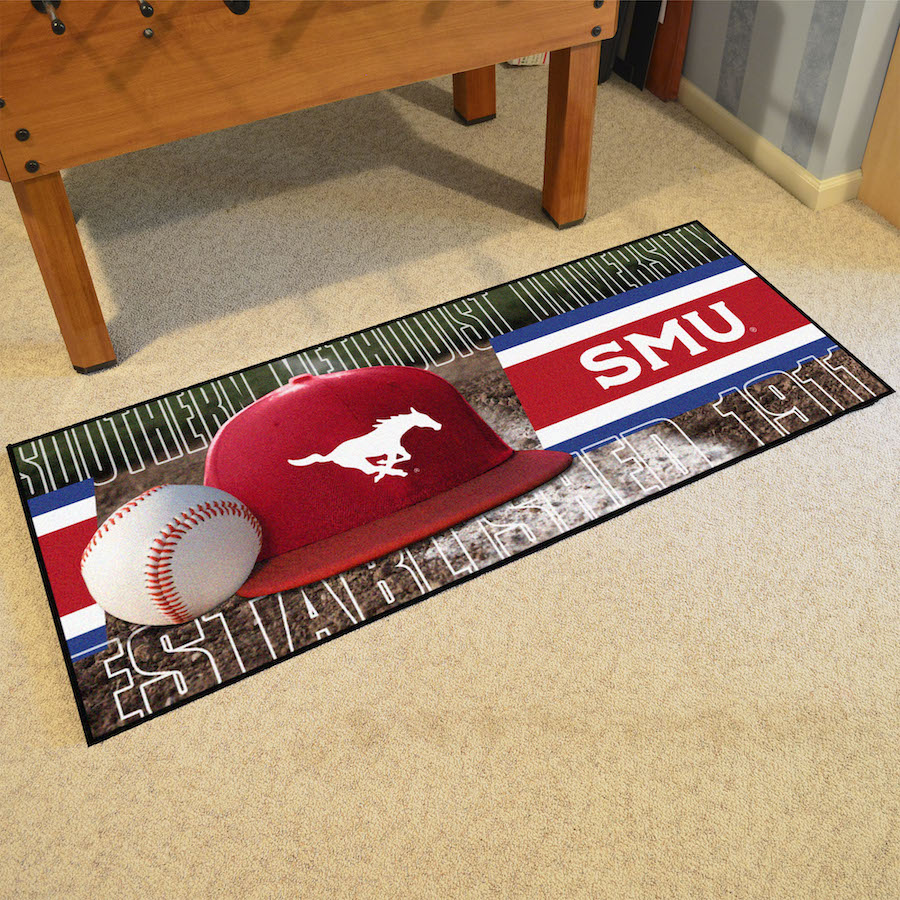 SMU Mustangs 30 x 72 Baseball Carpet Runner