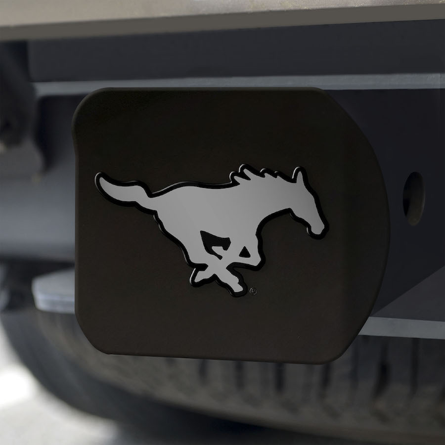 SMU Mustangs BLACK Trailer Hitch Cover
