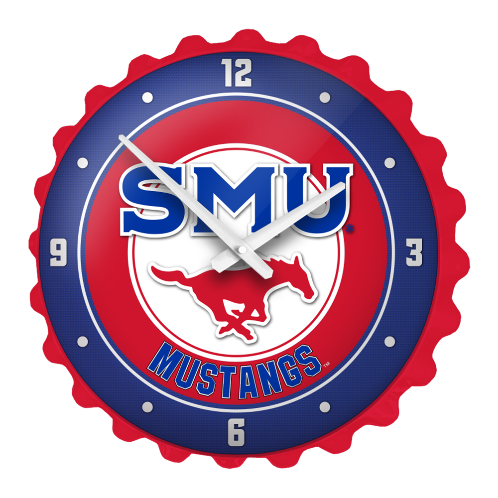 SMU Mustangs Bottle Cap Wall Clock