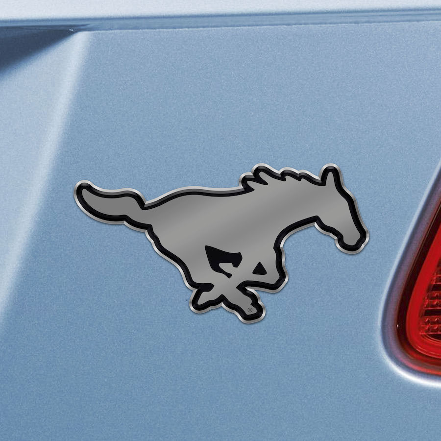 SMU Mustangs Metal Auto Emblem