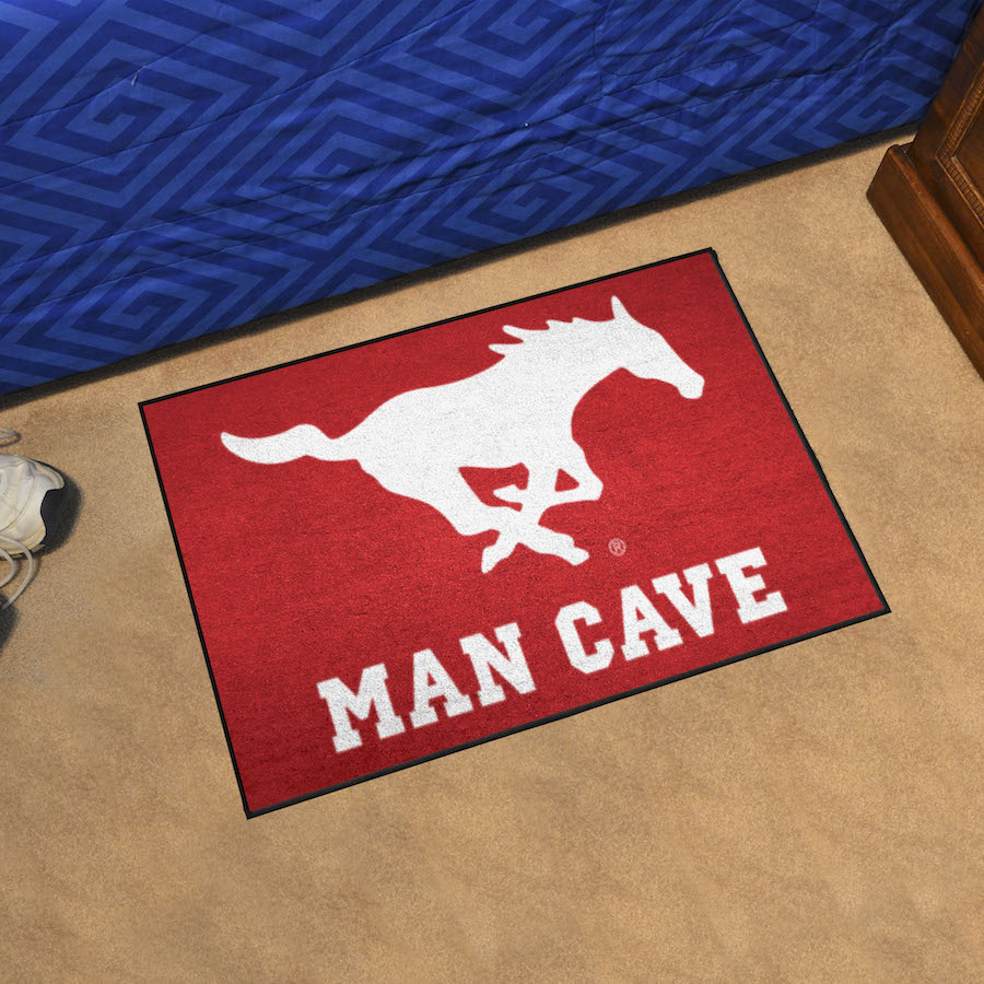 SMU Mustangs MAN CAVE 20 x 30 STARTER Floor Mat