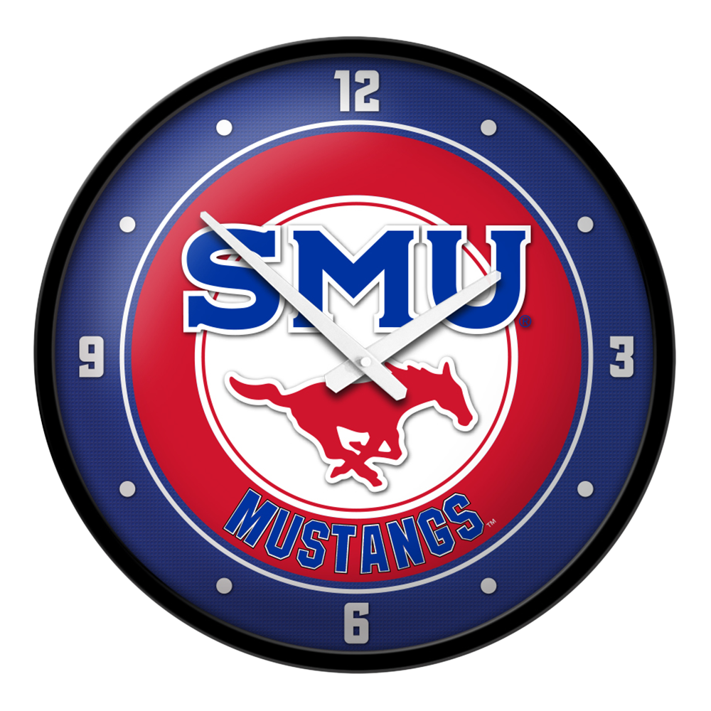 SMU Mustangs Modern Disc Wall Clock