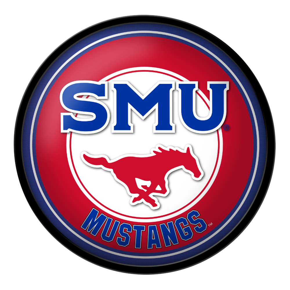 SMU Mustangs Modern Disc Wall Sign