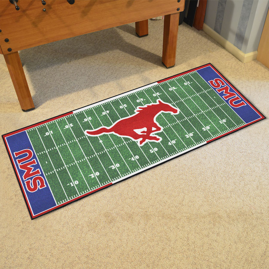 SMU Mustangs 30 x 72 Football Field Carpet Runner