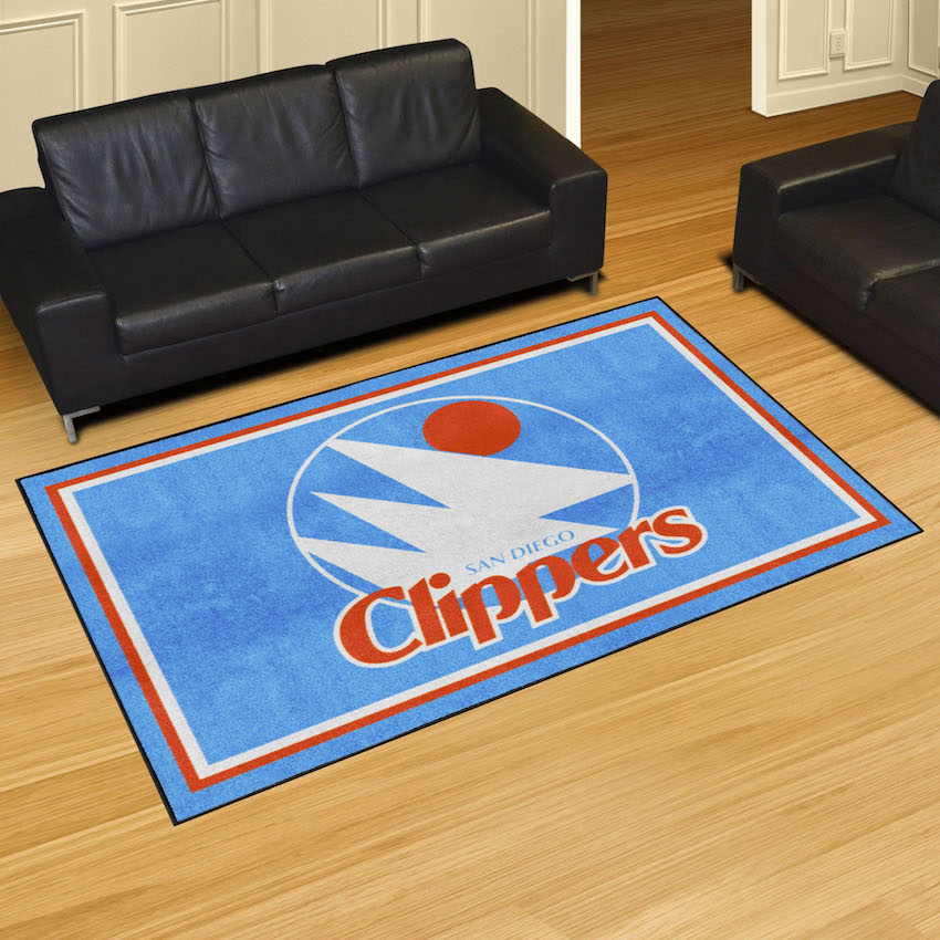San Diego Clippers Vintage 5x8 Area Rug - Throwback Logo