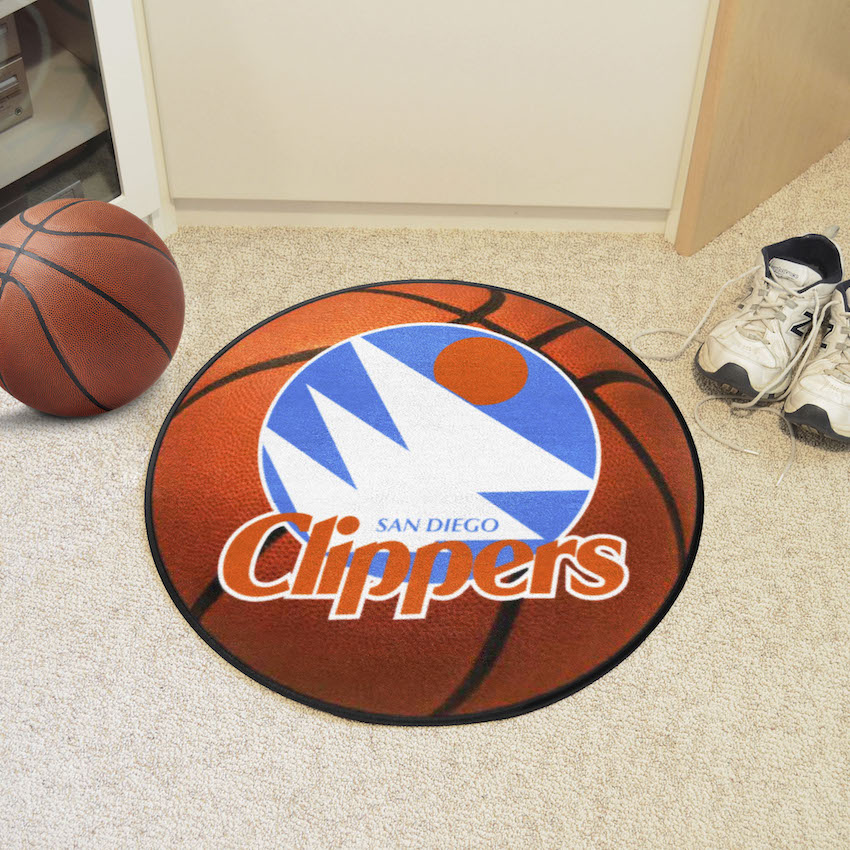 San Diego Clippers Vintage Basketball Mat - Throwback Logo