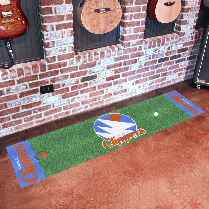 San Diego Clippers Vintage 18 x 72 in Putting Green Mat with Throwback Logo