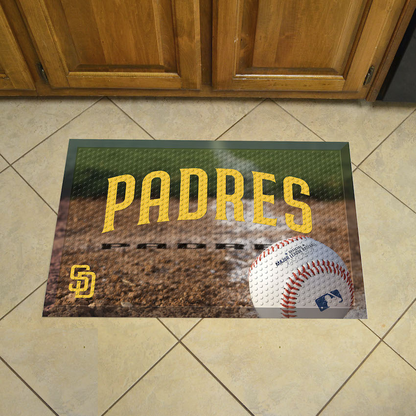 San Diego Padres Ball Style SCRAPER Door Mat