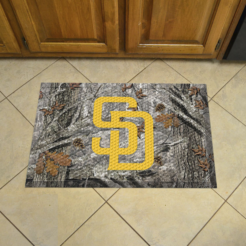 San Diego Padres Camo Style SCRAPER Door Mat