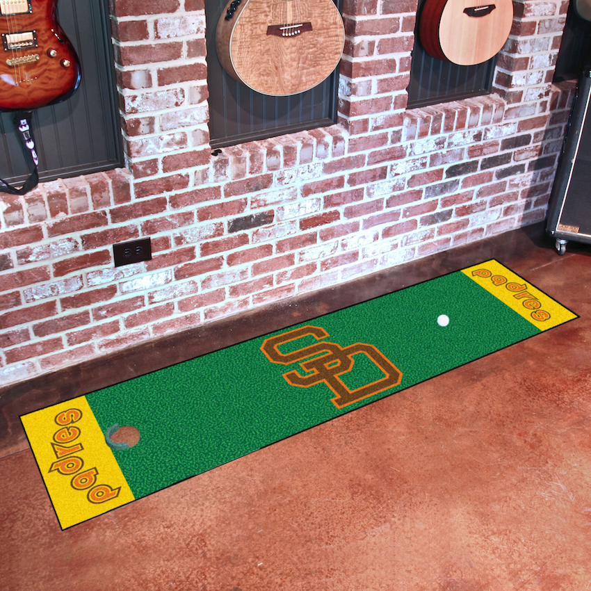 San Diego Padres MLBCC Vintage 18 x 72 in Putting Green Mat with Throwback Logo
