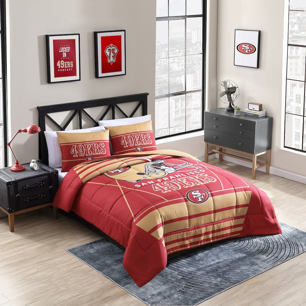 San Francisco 49ers QUEEN/FULL size Comforter and 2 Shams
