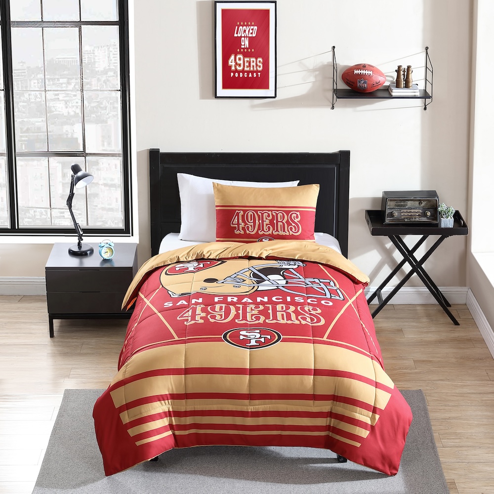 San Francisco 49ers Twin Comforter Set with Sham