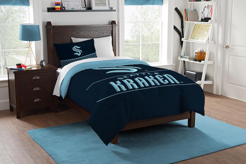 Seattle Kraken Twin Comforter Set with Sham