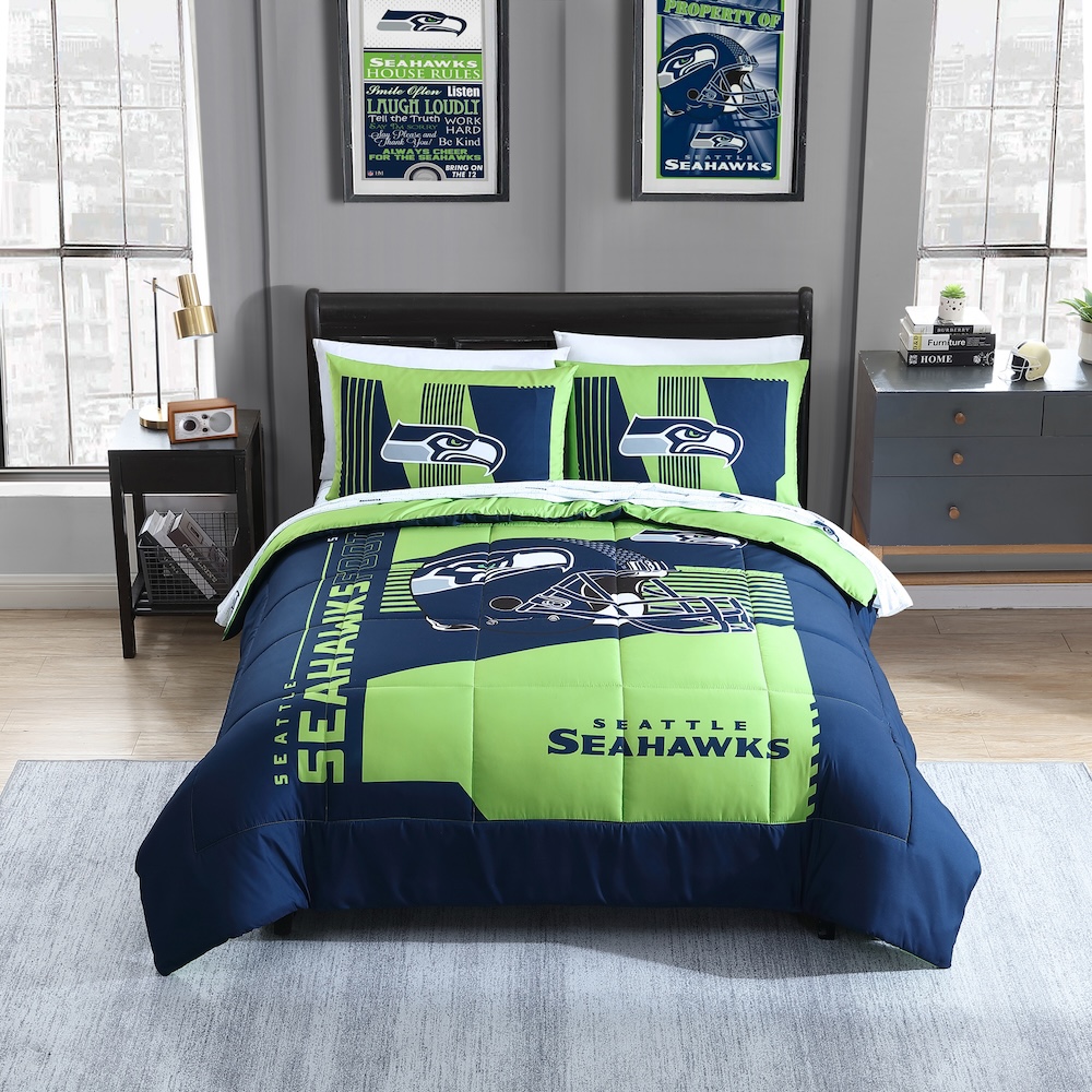 Seattle Seahawks FULL Bed in a Bag Set