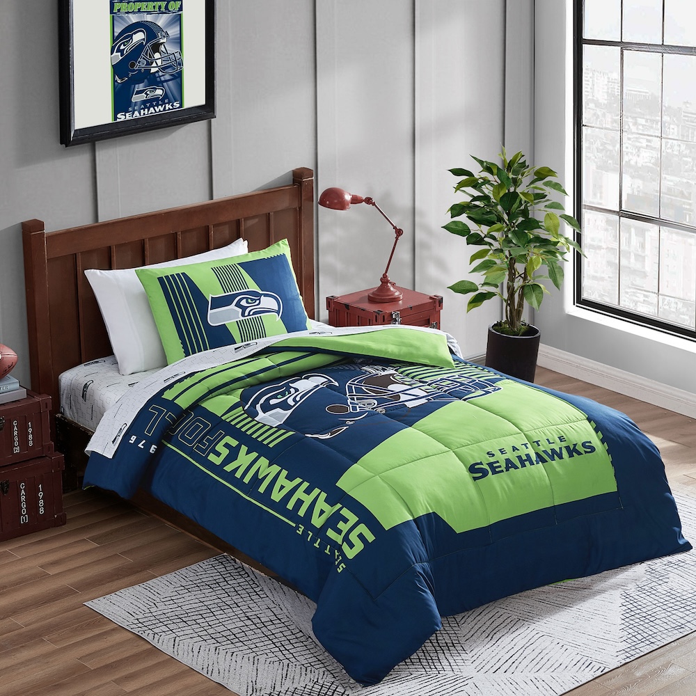Seattle Seahawks TWIN Bed in a Bag Set