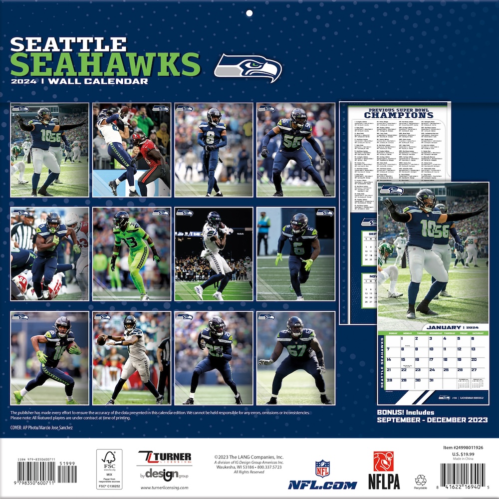 Seattle Seahawks 2022 NFL Mini Wall Calendar