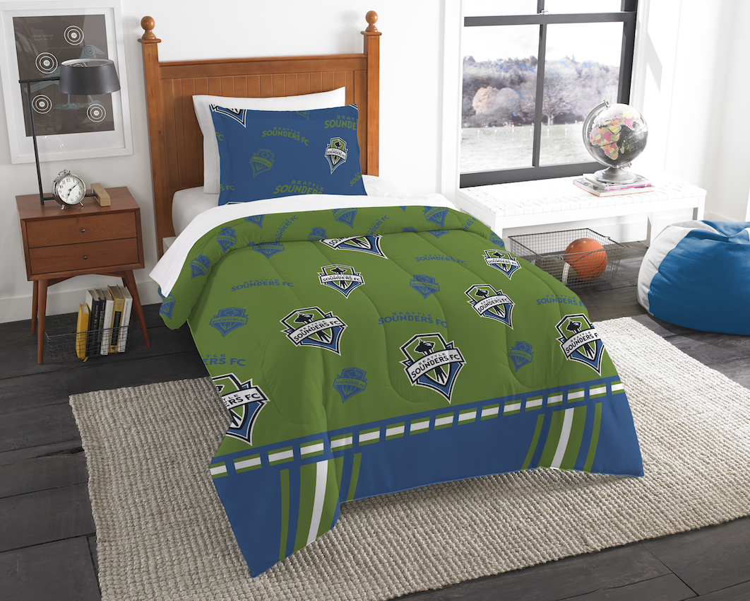 Seattle Sounders Twin Comforter Set with Sham