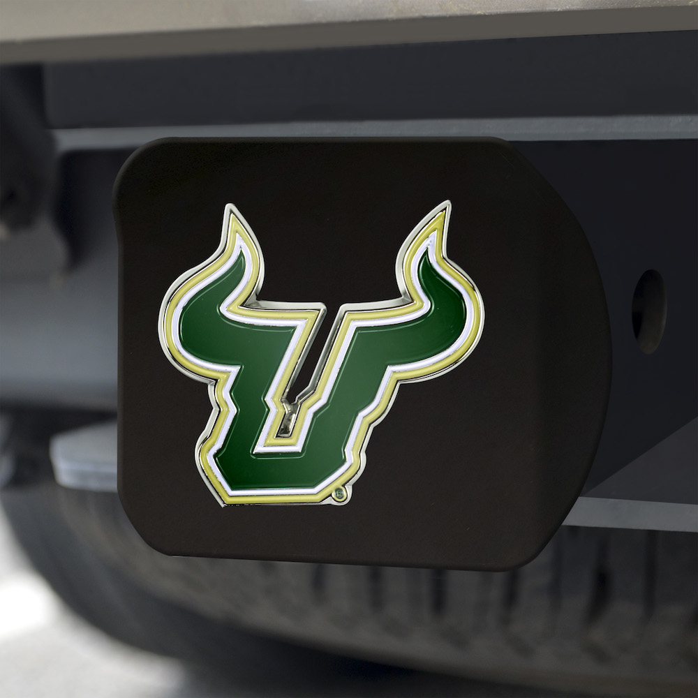 South Florida Bulls Black and Color Trailer Hitch Cover