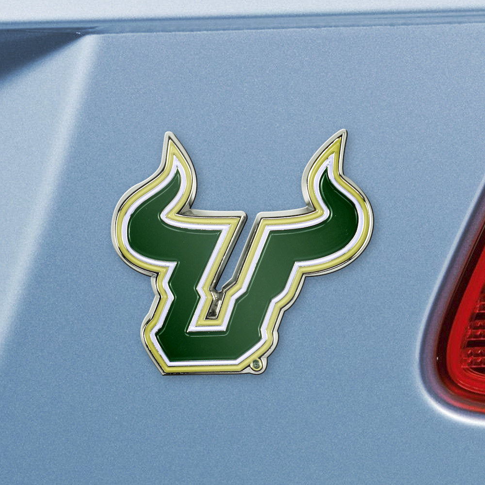 South Florida Bulls Color Metal Auto Emblem
