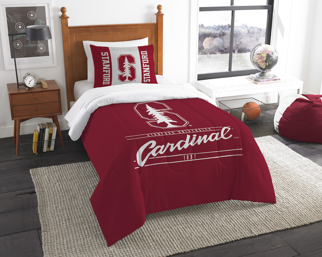 Stanford Cardinal Twin Comforter Set with Sham