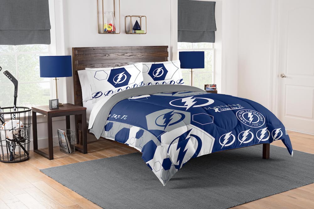 Tampa Bay Lightning QUEEN/FULL size Comforter and 2 Shams