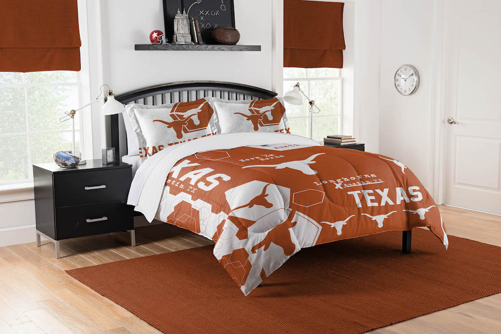 Texas Longhorns QUEEN/FULL size Comforter and 2 Shams