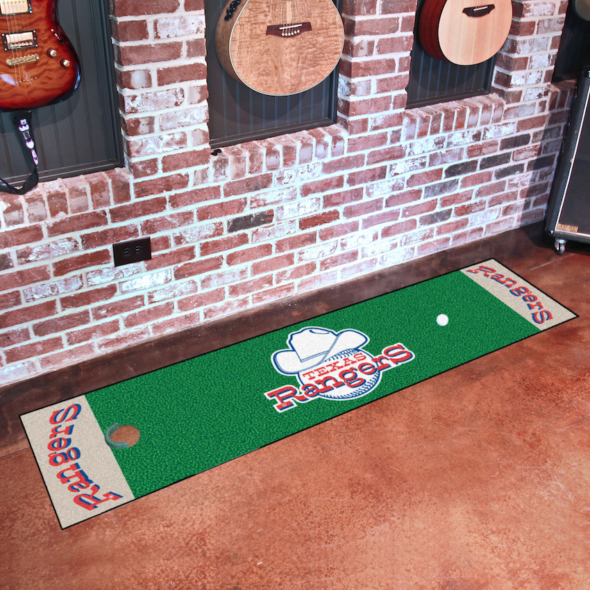 Texas Rangers MLBCC Vintage 18 x 72 in Putting Green Mat with Throwback Logo