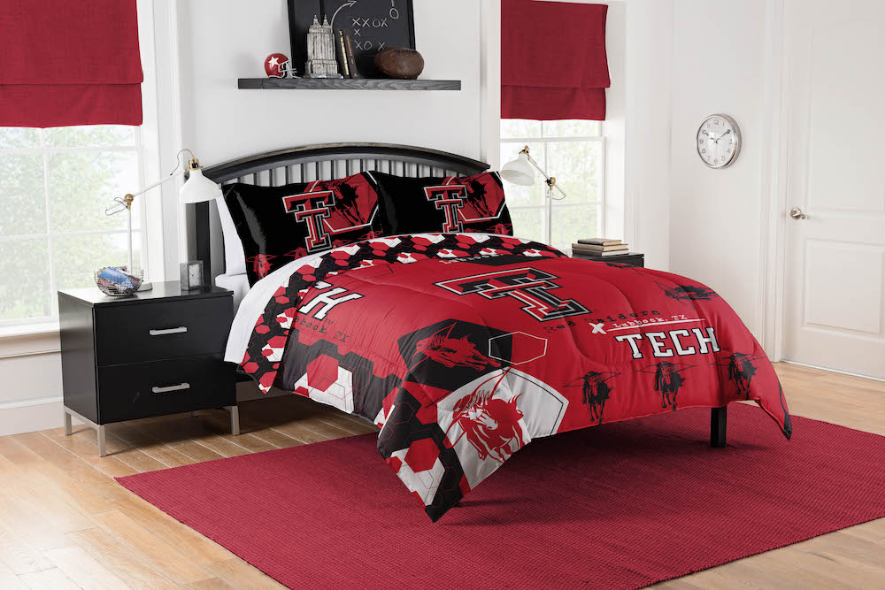 Texas Tech Red Raiders QUEEN/FULL size Comforter and 2 Shams
