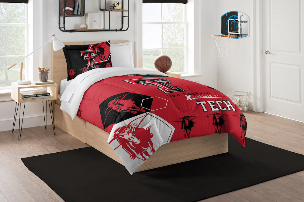 Texas Tech Red Raiders Twin Comforter Set with Sham