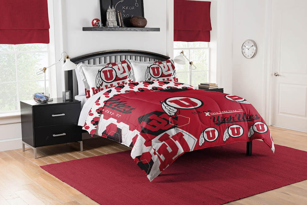 Utah Utes QUEEN/FULL size Comforter and 2 Shams