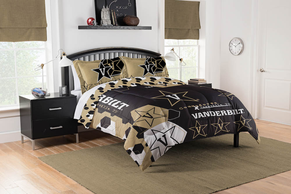 Vanderbilt Commodores QUEEN/FULL size Comforter and 2 Shams