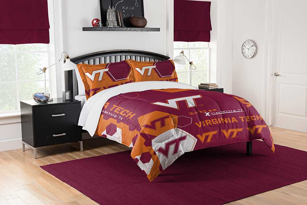 Virginia Tech Hokies QUEEN/FULL size Comforter and 2 Shams